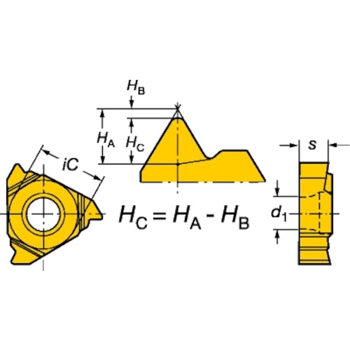 サンドビック　Ｔ−Ｍａｘ　Ｕ−ロック　ねじ切りチップ（３３０）　１０２０　R166.0L-11WH01-140　10 個