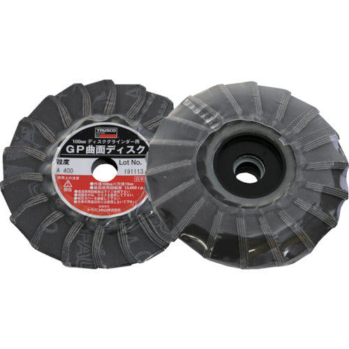 TRUSCO GP curved disc Alundum Φ100 (5 pieces) 400# GP100R 1 box