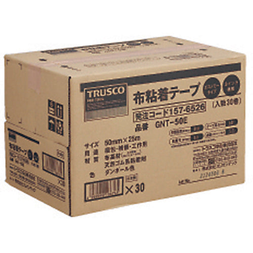 ＴＲＵＳＣＯ　布粘着テープエコノミータイプ　幅５０ｍｍＸ長さ２５ｍ　GNT-50E　1 巻