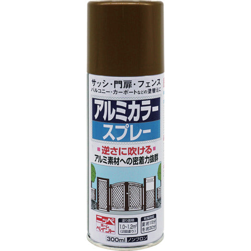 ニッぺ　アルミカラースプレー　３００ｍｌ　ゴールドメタリック　ＨＴＥ１０８−３００　4976124324703　1 本