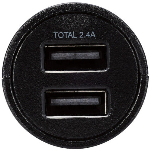 ELECOM Bluetooth(R) FM Transmitter (2.4A/2 Ports) LAT-FMBT03BK 1 pc