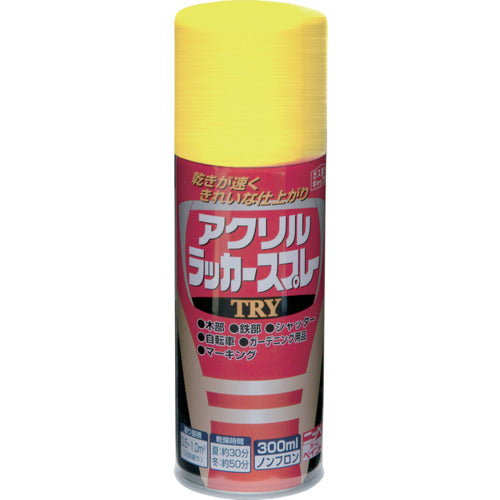 ニッぺ　アクリルラッカースプレーＴＲＹ　３００ｍｌ　ゴールド　２２２Ｔ０２０−３００　4976124253799　1 本