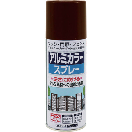ニッぺ　アルミカラースプレー　３００ｍｌ　ブラウンメタリック　ＨＴＥ１０９−３００　4976124324802　1 本