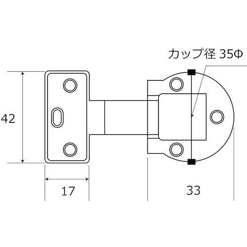 ＷＡＫＩ　アングル丁番　Ｋ　ｉｆ‐００９　１５Ｘ２０　仙徳　IF-009　1 個