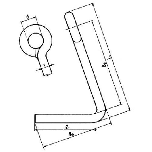넷 렌 PF 형 500KG 파이프 걸이 후크 E2721 1 개
