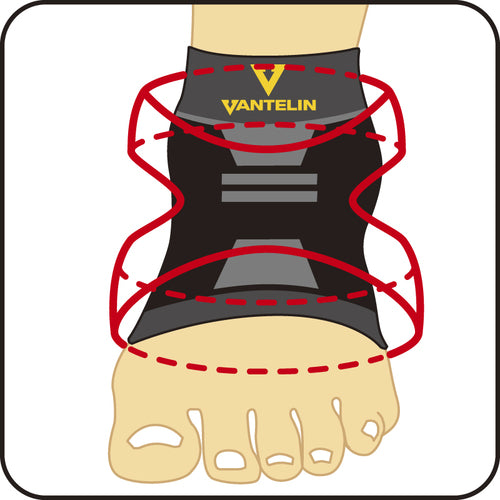 興和　バンテリンサポーター　足首用大きめサイズ（ブラック）　１個入　24731　1 個