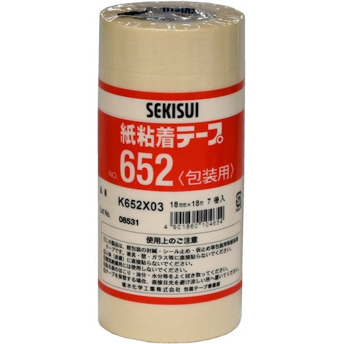 세키스이 종이 접착 테이프 #652 18X18 K652X03 1권