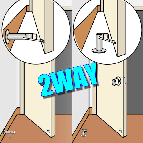 WAKI One-touch dual-purpose door stop BH-802 Silver BH-802 1 piece