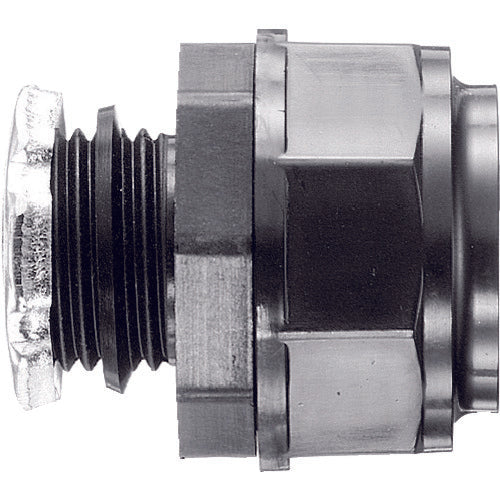 SANKEI K-Flex Connector, Knockout Connection, Plastic/Black, with Parallel Pipe Threads, KMBGP36, 1 Piece