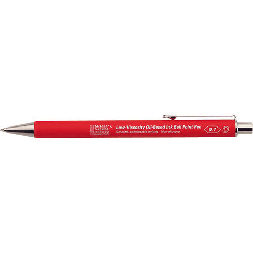STALOGY Low Viscosity Oil-Based Ballpoint Pen 0.7mm Red S5112 1 pc