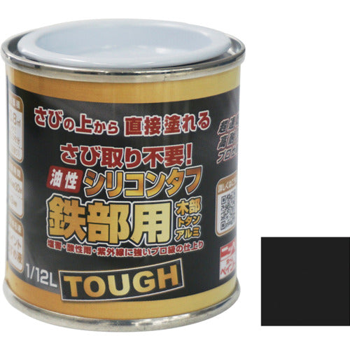 ニッぺ　油性シリコンタフ　１／１２Ｌ　つやなしブラック　ＨＹＳ１１４−１／１２　4976124219207　1 缶