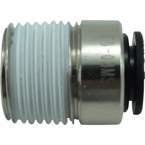 치요다 튜브 피팅 파이브 육각 구멍 부착 메일 커넥터 8mm·R3/8 F8-03MS 1개