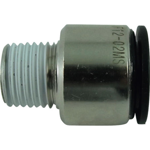 치요다 튜브 피팅 파이브 육각 구멍 부착 메일 커넥터 12mm・R1/4 F12-02MS 1개