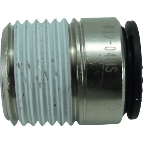 치요다 튜브 피팅 파이브 육각 구멍 부착 메일 커넥터 12mm・R1/2 F12-04MS 1개