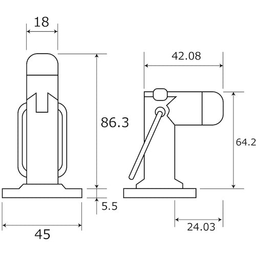 WAKI One-touch dual-purpose door stop BH-811 Amber BH-811 1 piece