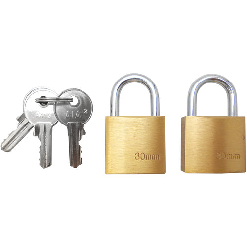WAKI Padlock with Same Key IB-009 30mm 2 Pieces IB-009 1 Pack