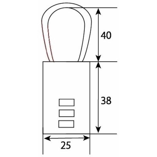 WAKI Cable Lock IB-032 Satin Chrome IB-032 1 pc