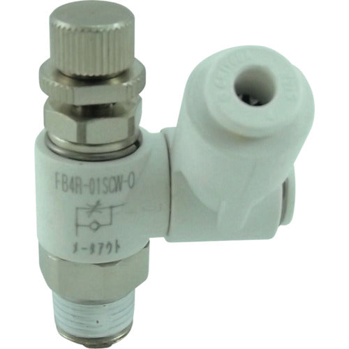 치요다 파이브 스피드 컨트롤러 β 화이트 미터 아웃 4mm·R1/8 FB4R-01SCW-O 1개