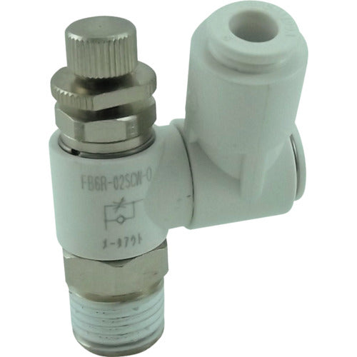 치요다 파이브 스피드 컨트롤러 β 화이트 미터 아웃 6mm·R1/4 FB6R-02SCW-O 1개