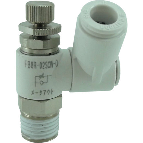 치요다 파이브 스피드 컨트롤러 β 화이트 미터 아웃 8mm·R1/4 FB8R-02SCW-O 1개