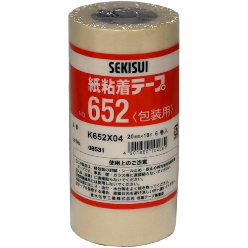 세키스이 종이 접착 테이프 #652 20X18 K652X04 1권