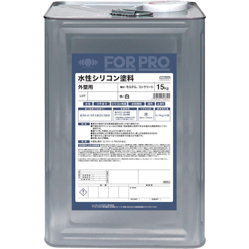 ニッぺ　ＦＯＲＰＲＯ水性シリコン塗料　１５ｋｇ　白　４１１Ｆ０６１　4976124748721　1 缶