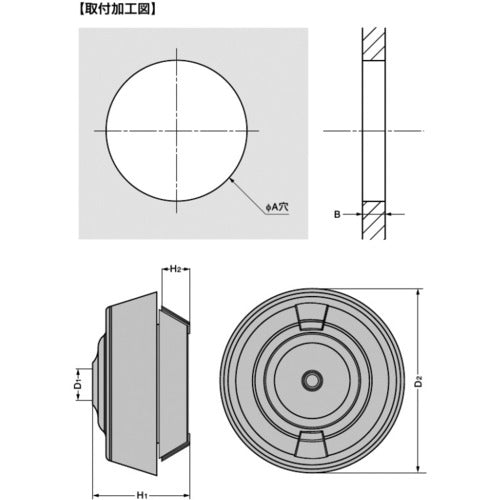 ＳＵＧＡＴＳＵＮＥ　（２１００３９６１９）　Ｔ−１４７５８０８−Ｐ５０　防水・防塵グロメット　ライトグレー　T-1475808-P50　1 箱