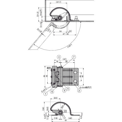 SUGATSUNE (170034313) HG-TUWA07 Torque Hinge HGTUWA07 1 pc