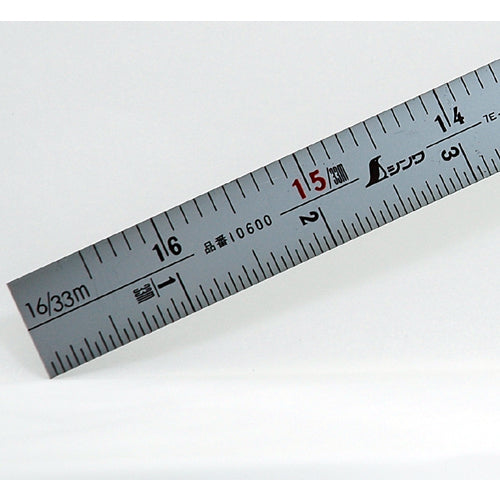 Shinwa Curved Ruler Wide Pita Ruler 6 Front and Back Scale Equivalent Scale 10600 1 Piece