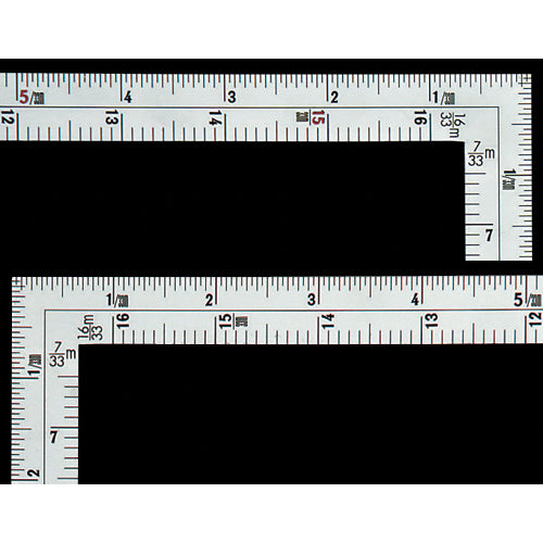 Shinwa Curved Ruler Wide Pita Ruler 6 Front and Back Scale Equivalent Scale 10600 1 Piece