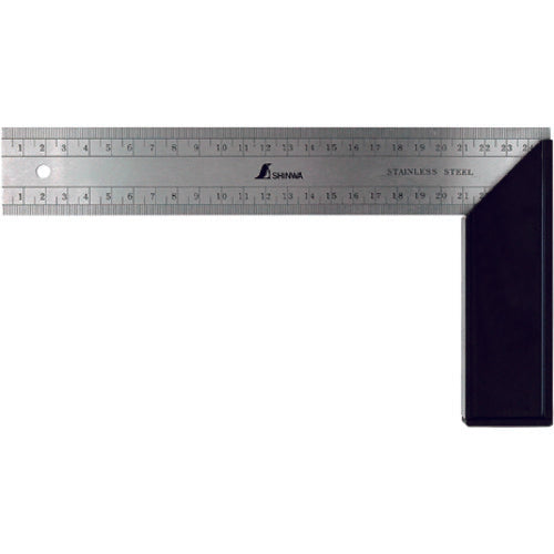 Shinwa Mighty Square 250mm front and back cm scale 62294 1 piece