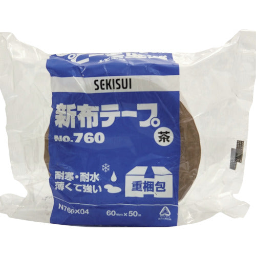 積水　新布テープＮｏ．７６０　６０Ｘ５０　茶　N760X04　1 巻