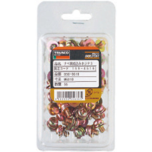 TRUSCO Pan Head Washer Assembled Screw P=3 Chromate M3 x 6 180 Pieces (with Spring Washer + JIS Washer) B50-0306 1 PK