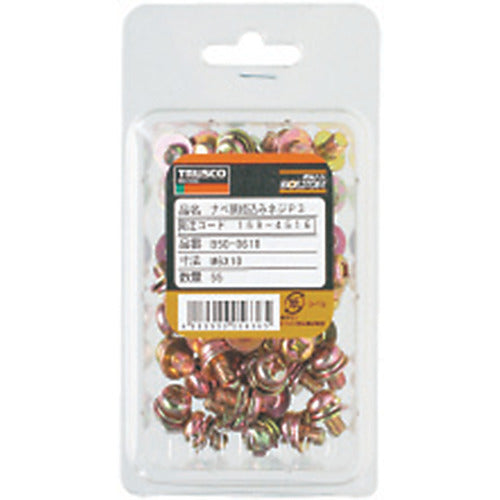 ＴＲＵＳＣＯ　ナベ頭座金組込ねじ　Ｐ＝３　クロメート　Ｍ４×８　１３５本入　（ばね座金＋ＪＩＳワッシャー付き）　B50-0408　1 PK