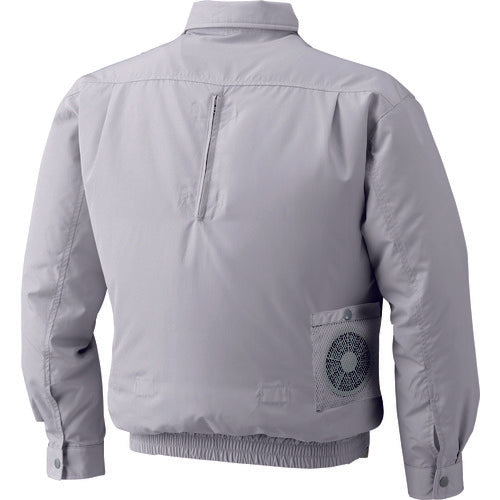 空調服　綿薄手フルハーネス仕様空調服［［Ｒ下］］　ウエアのみ　シルバー　３Ｌ　KU9055F-C06-S5　1 着