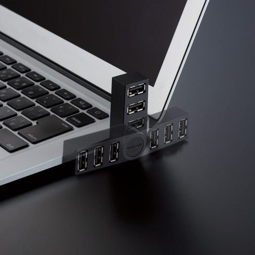 ELECOM Functional USB Hub, 3-Port, Direct Insertion, U2H-TZ325BBK, 1 unit