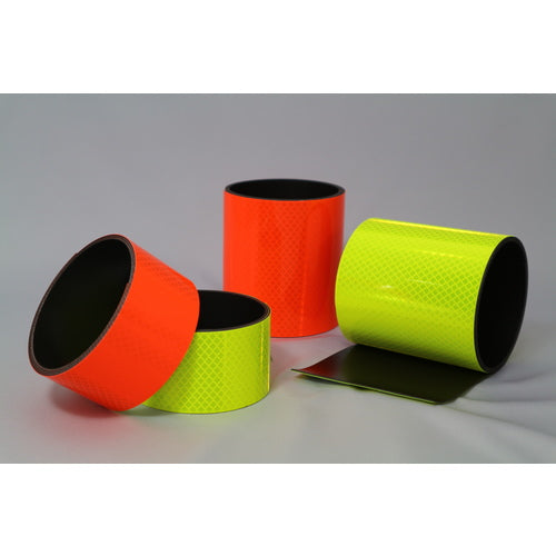 Nitto Elmate Prism Reflective Magnet Sheet 50mm x 1m Fluorescent Orange PHMG-50OR 1 Roll