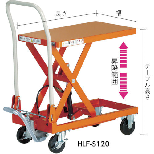 ＴＲＵＳＣＯ　ハンドリフター　１２０ｋｇ　折りたたみ式３５０Ｘ５７０　HLFA-S120　1 台