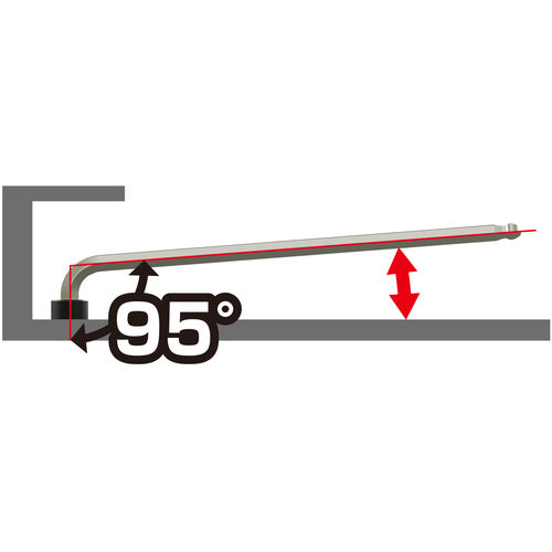 ＶＥＳＳＥＬ　本締めボールポイントレンチ短軸仕様９本組　８２０９ＢＰ　対辺１．５、２、２．５、３、４、５、６、８、１０　8209BP　1 Ｓ