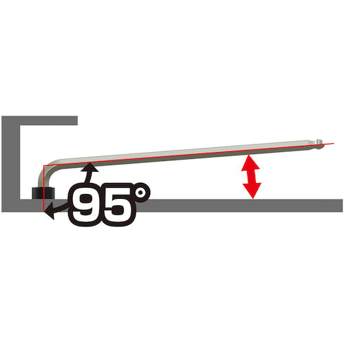 ＶＥＳＳＥＬ　本締めボールポイントレンチ短軸仕様（ショートタイプ）９本組　Ｈ１．５、２、２．５、３、４、５、６、８、１０　8209BP-S　1 Ｓ