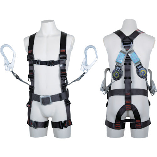 TSUYORON 풀 하네스 비상 트윈 SR 리트라 M 사이즈 다크 그레이 TH-506-2TR93SV-OT-DG-M-2R23-BX 1 개