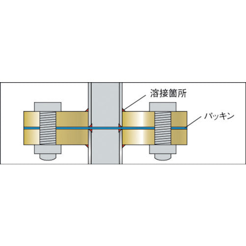 イシグロ　黒　穴あきフランジ　ＳＯＰ−ＦＦ型　ＳＳ４００相当　１０Ｋ　呼び径（Ａ）２５　10SOP-F-25A　1 個