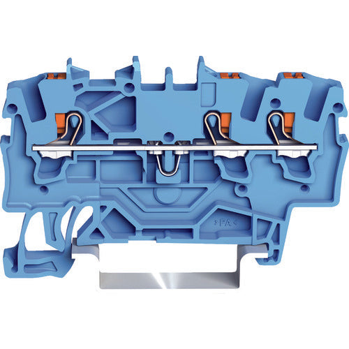 ＷＡＧＯ　プッシュボタン操作タイプ　スプリング式中継端子台２２０１シリーズ３線式用　2201-1304-PK　1 個
