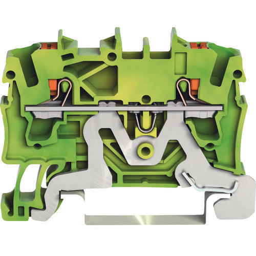 ＷＡＧＯ　プッシュボタン操作タイプ　スプリング式アース端子台２２０２シリーズ２線式用　2202-1207-PK　1 個