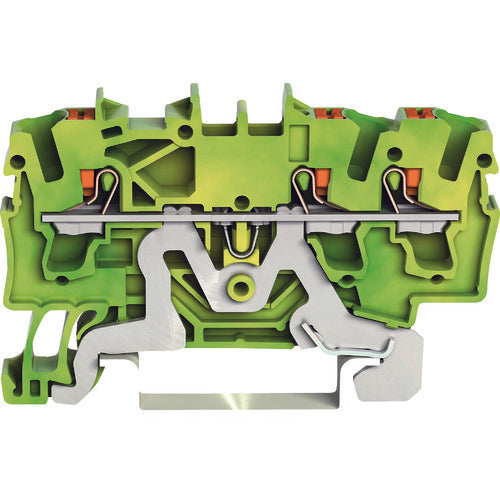 WAGO Push Button Operation Type Spring Type Earth Terminal Block 2202 Series 3-Wire Type 2202-1307-PK 1 Piece