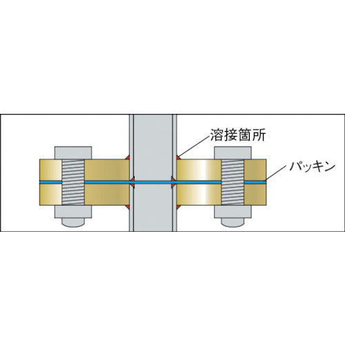 イシグロ　白　穴あきフランジ　ＳＯＰ−ＦＦ型　ＳＳ４００相当　１０Ｋ　呼び径（Ａ）６５　G10SOP-F-65A　1 個