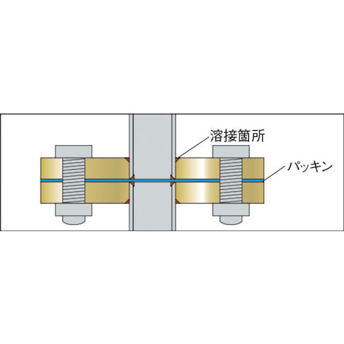 イシグロ　白　穴あきフランジ（ノンガスタイプ）　ＤＡ　ＳＯＰ−ＦＦ型　ＳＳ４００相当　１０Ｋ　呼び径（Ａ）４０　N10SOP-F-40A　1 個