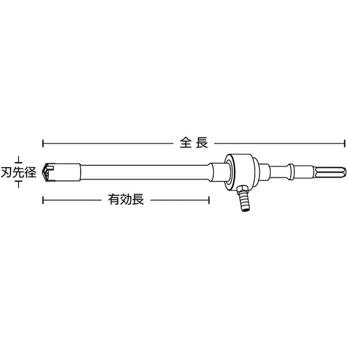 UNIKA Dust-collecting Drill Q Bit (Cross) Hexagonal Shaft 22.5 x 400 mm QHX 22.5X400 1 Piece