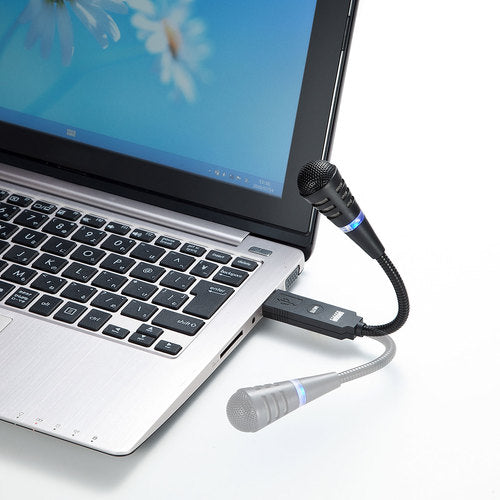 ＳＡＮＷＡ　ＵＳＢマイクロホン　MM-MCU02BK　1 台