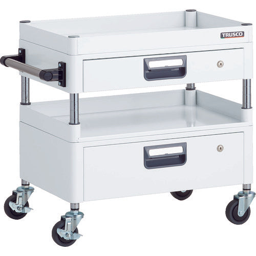 TRUSCCO 툴 왜건 피닉스 왜건 소음 600X400XH600 인출부 3방 선반 판 첨부 화이트 PEW-661H1VZ-W 1대